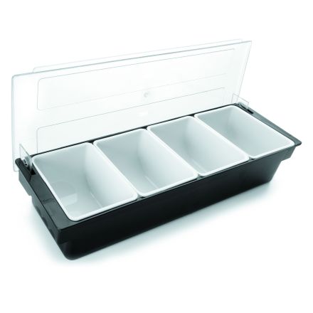 Box for spices and ingredients, 4 compartments